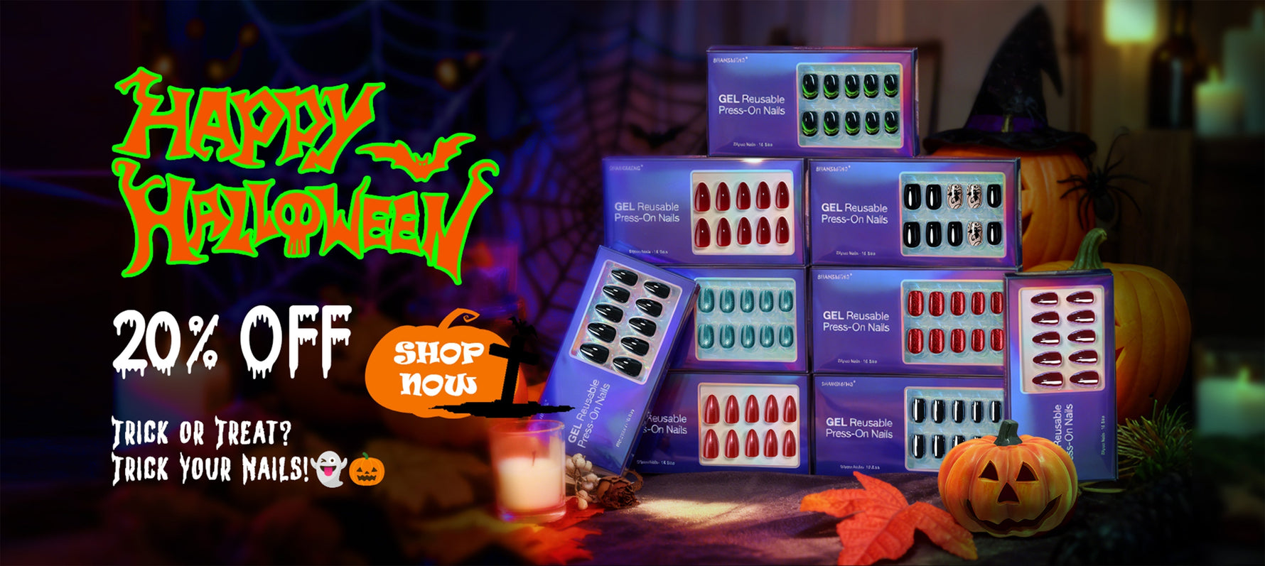 🎃 💀 Halloween Horror Nights 2025: 7 Spooky Press-On Nails Up to 20% OFF!!