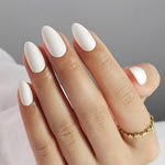 Matte Angel White Almond Press-ons