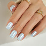 Glazed Donut Light Blue Press on Nails