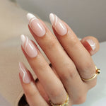 French White Creek Alomond Press-on Nails
