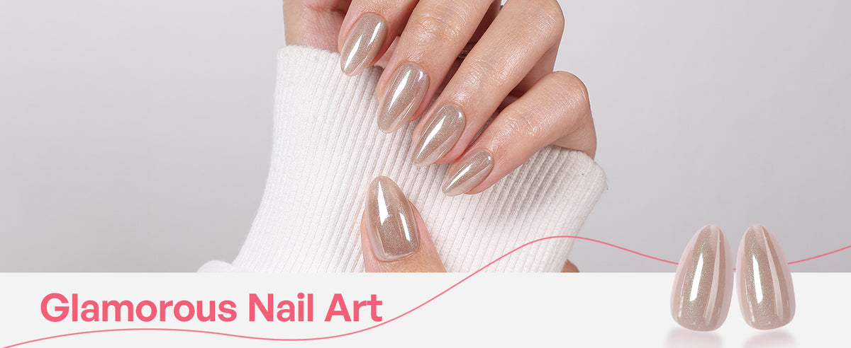 Champagne Dawn Kilau Chrome — Almond Pendek detail image 4