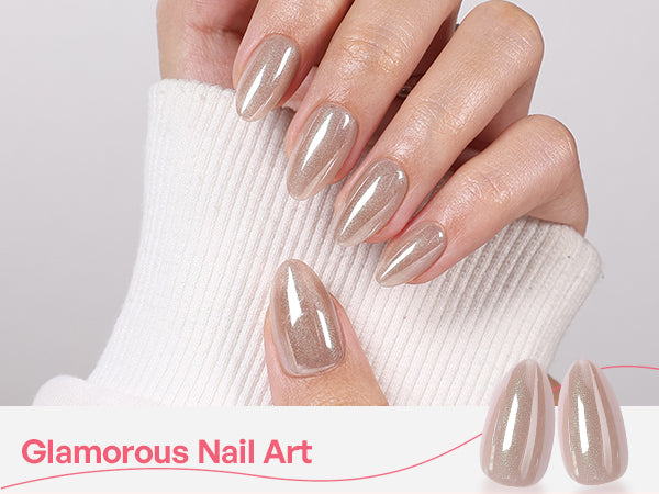Champagne Dawn Kilau Chrome — Almond Pendek detail image 3