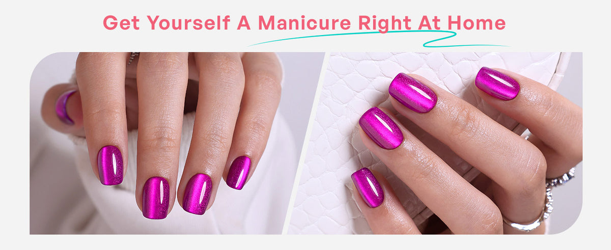 Unghie Press-on Quadrata Corta Amethyst Glow in Soft Gel detail image 3