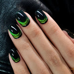 Cat Eye Emerald Green Magnetic Gel Nails