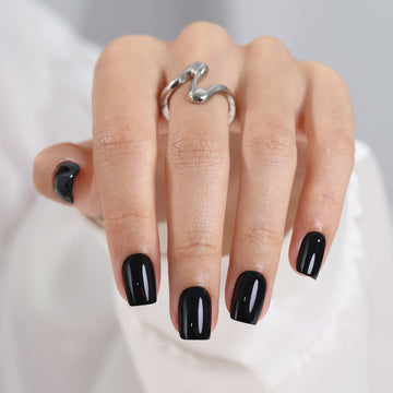 Classic Black Gel Press on Nails kit de aplicação de cola para unhas | SHANGMENG®