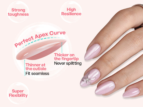 Unghie a Mandorla Corte Cat Eye Rosa con Fiocco Argento 3D detail image 2