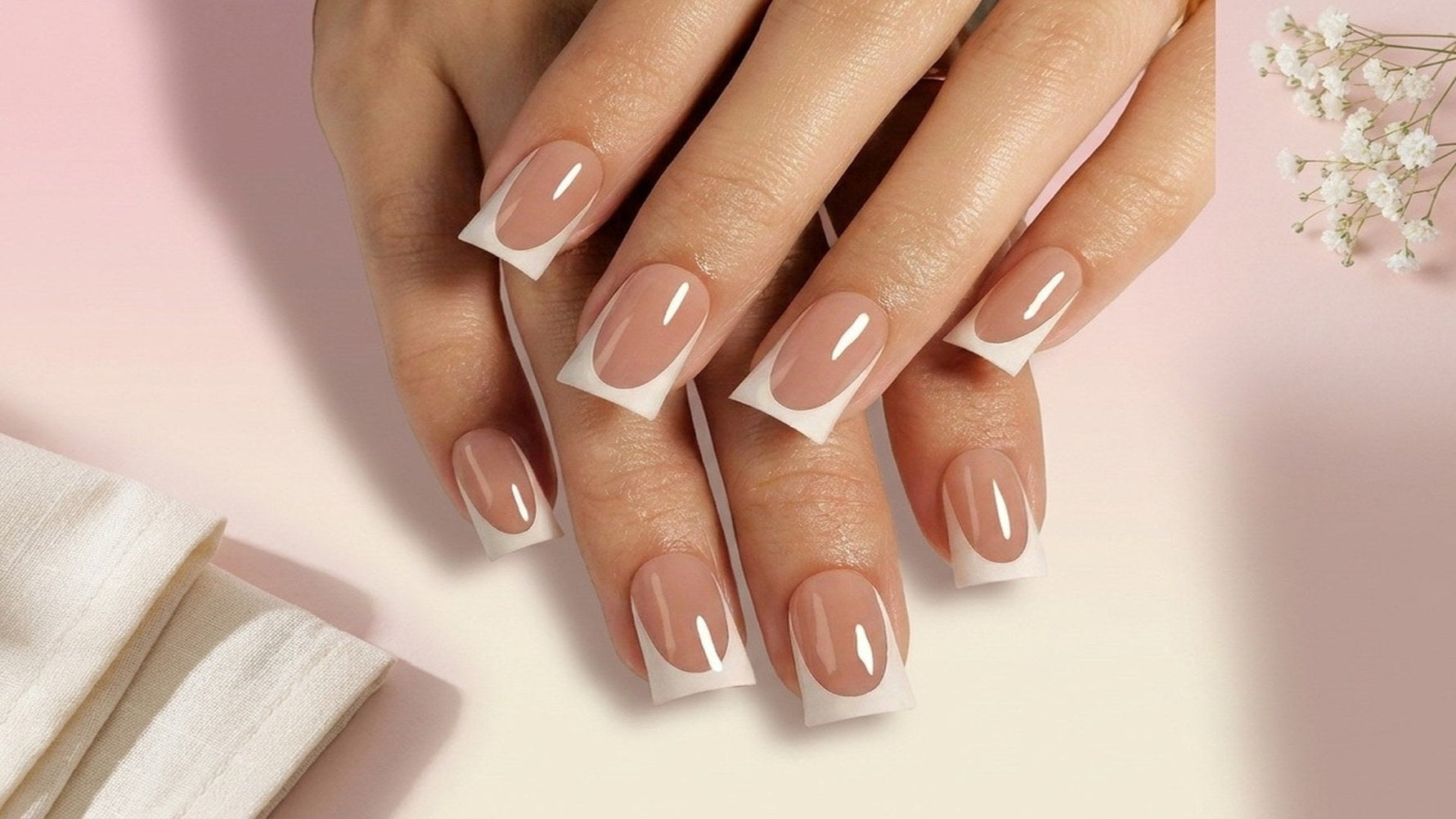 duck shape press on nails SHANGMENG duck flare French tip editorial hero