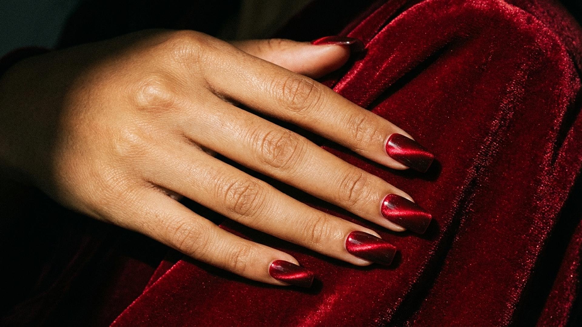 Red Cat Eye Nails: 12 Bold Red Nail Design Ideas hero image