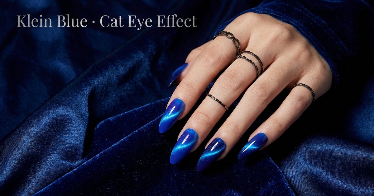 Blue Cat Eye Press-On Nails: Royal, Klein & Sapphire hero image