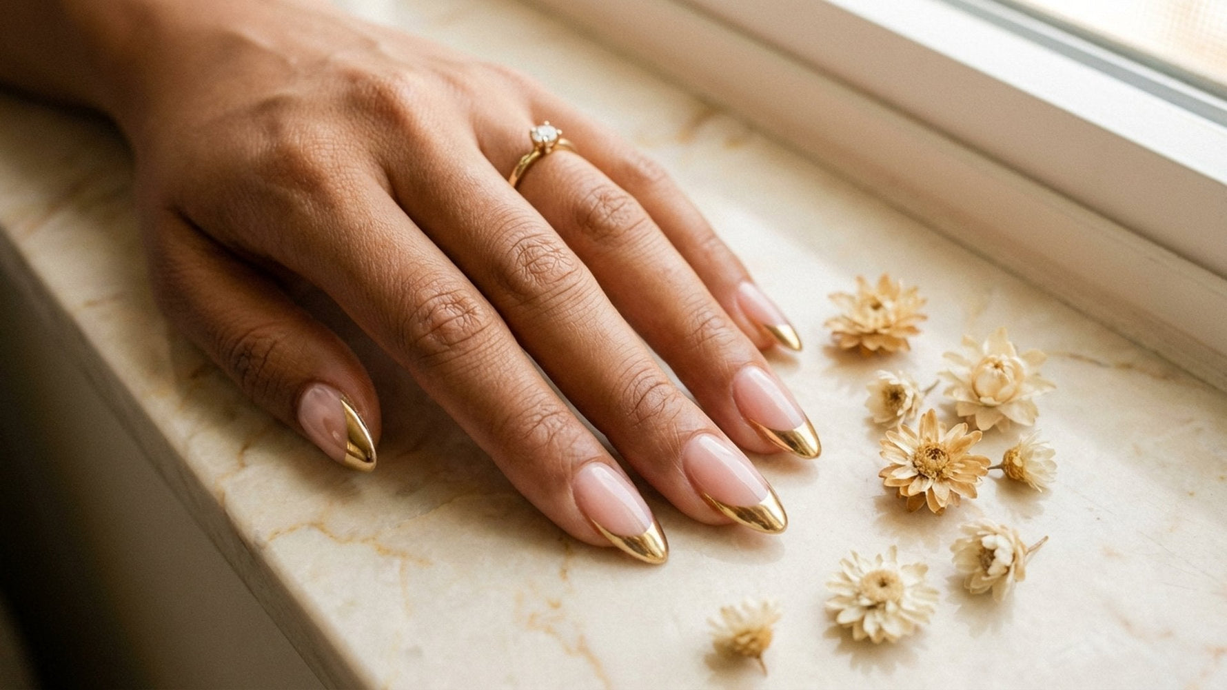 Gold French Tip Nails & Gold Nail Ideas: 12 Designs hero image