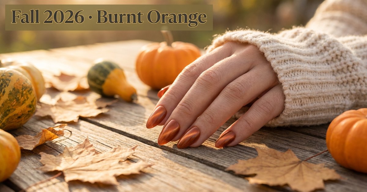 Burnt Orange Cat Eye Nails: Fall's Magnetic Shimmer Trend hero image