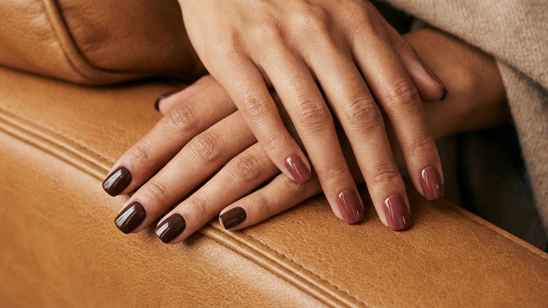 Short Brown Nails: 12 Designs for Every Skin Tone hero image