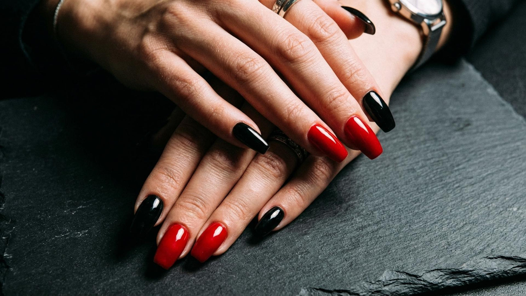 Black and Red Nails: 10 Bold Color Combinations hero image