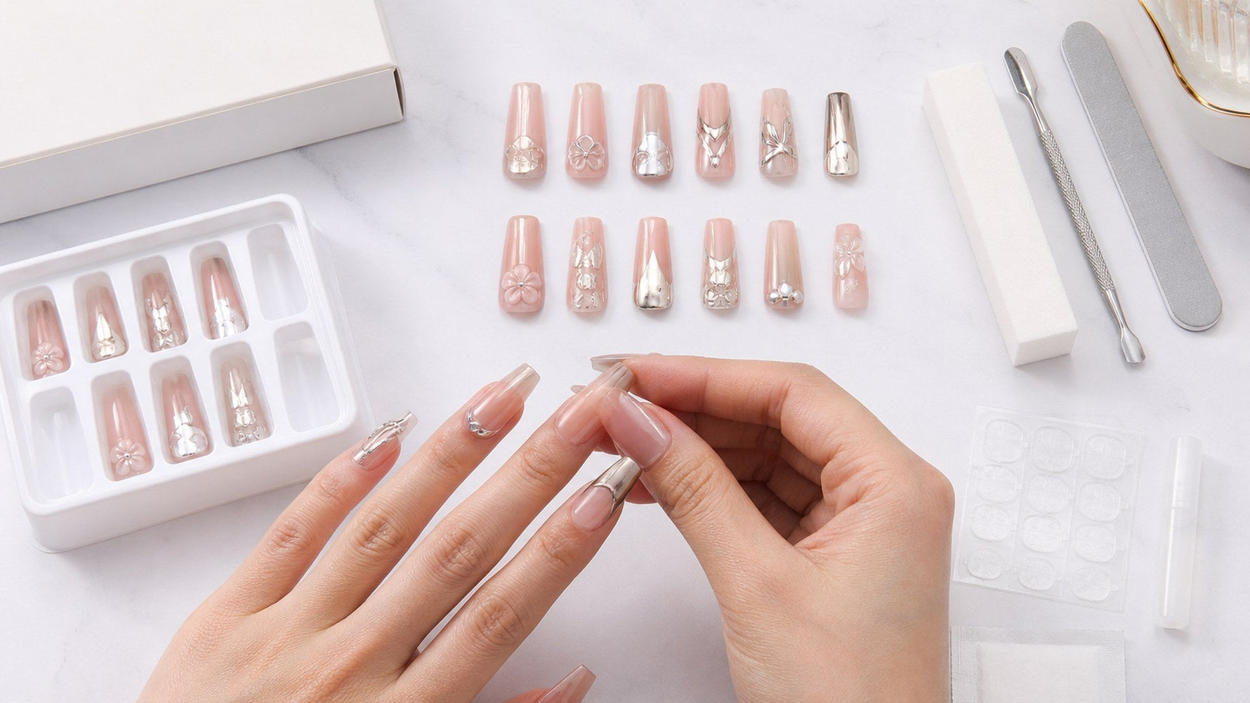 Coffin Press-On Nails: 12 Best Looks + How to Apply hero image