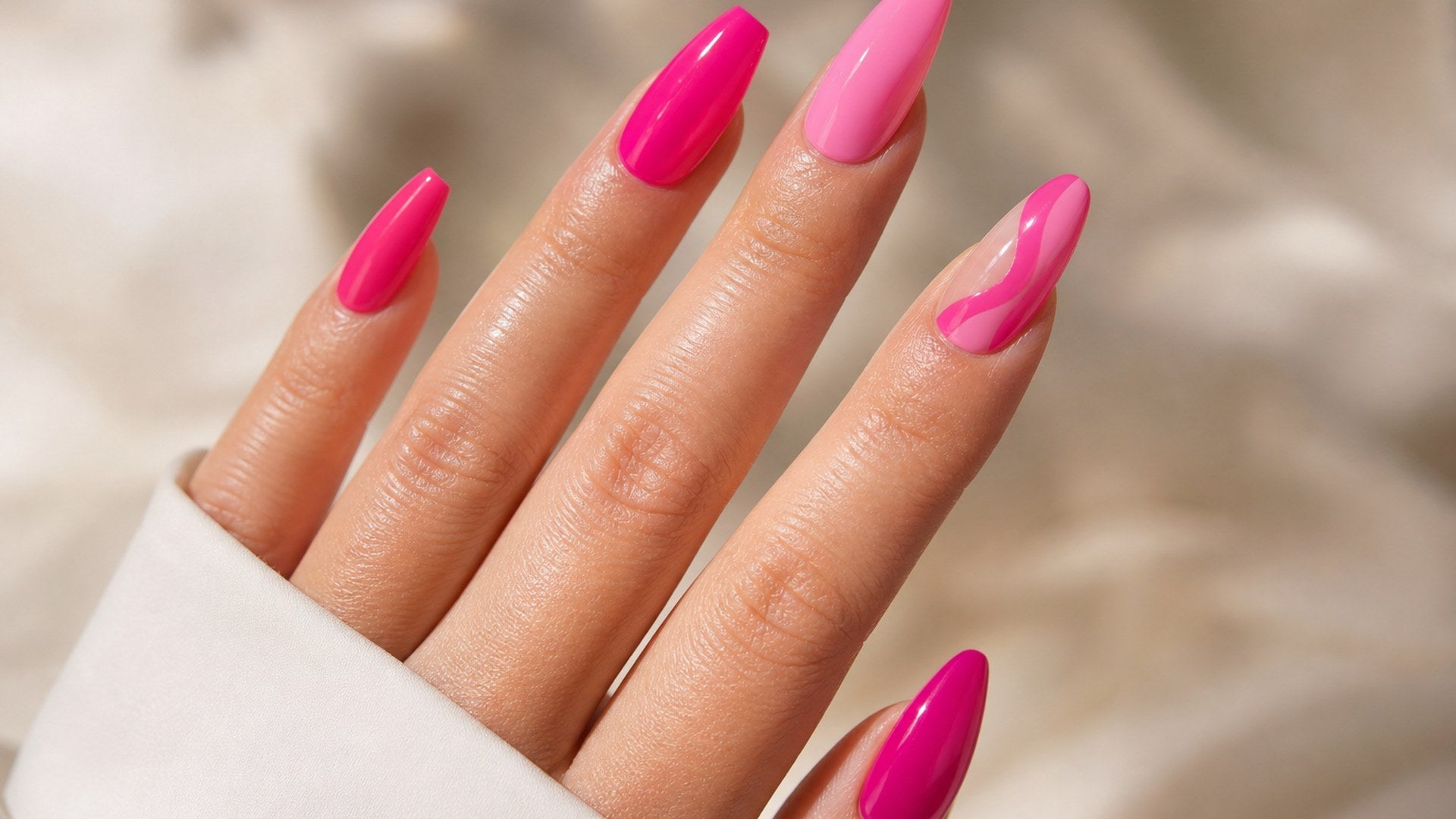 Hot Pink Press-On Nails: 12 Bold Looks From Bubblegum to Neon hero image