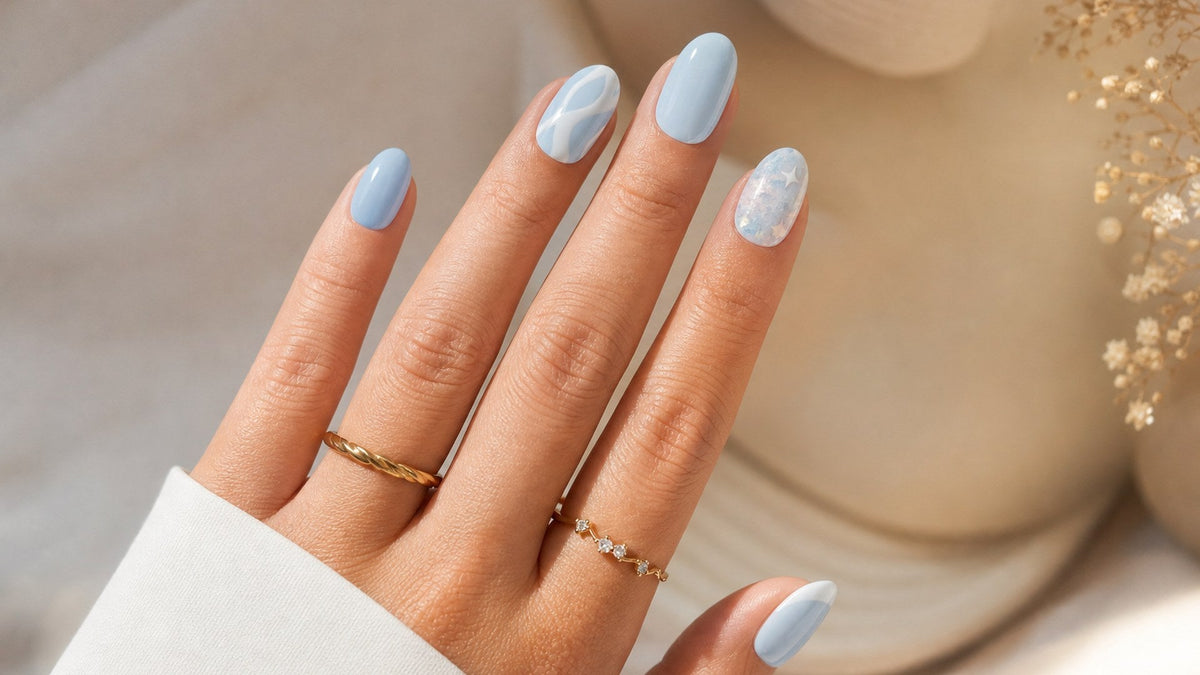 Baby Blue Press-On Nails: 10 Soft Looks for Every Occasion – SHANGMENG nails