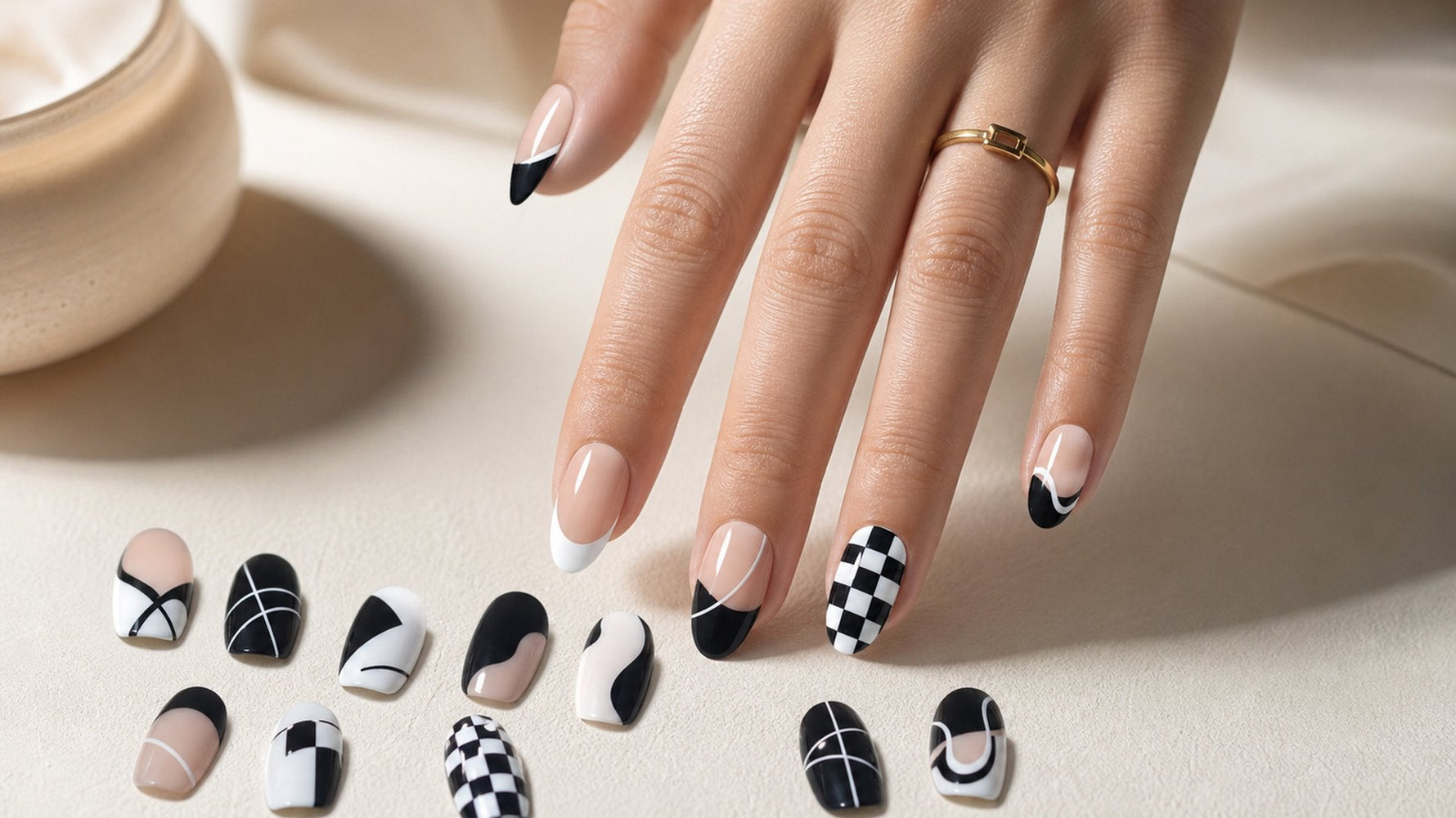Black and White Nail Designs: 15 Looks From Classic to Avant-Garde hero image