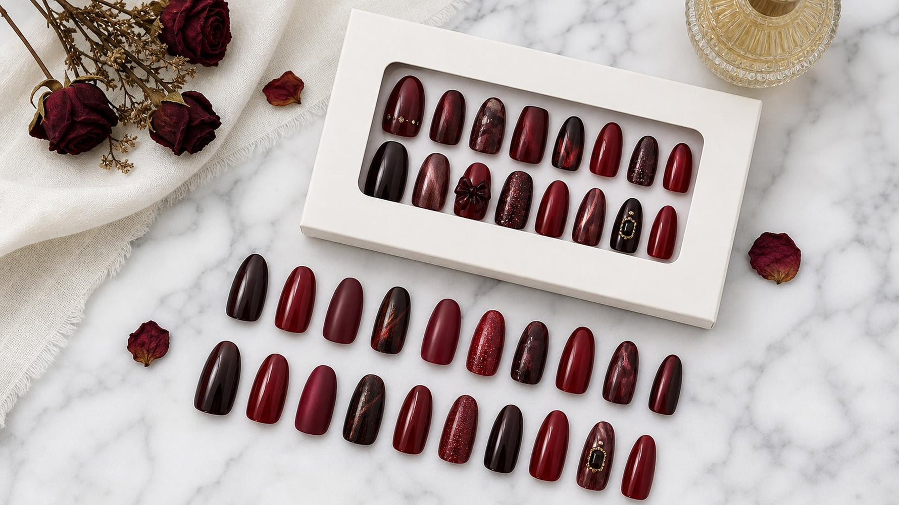 Dark Red Nails: 14 Deep, Dramatic Looks From Crimson to Oxblood hero image