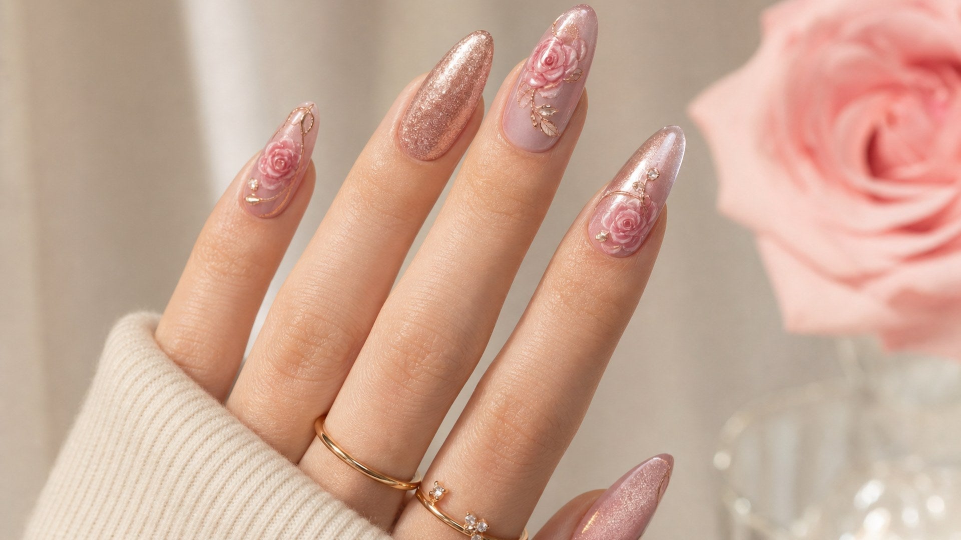 Pink Rose Nail Designs: 12 Romantic Looks From Subtle to Statement hero image