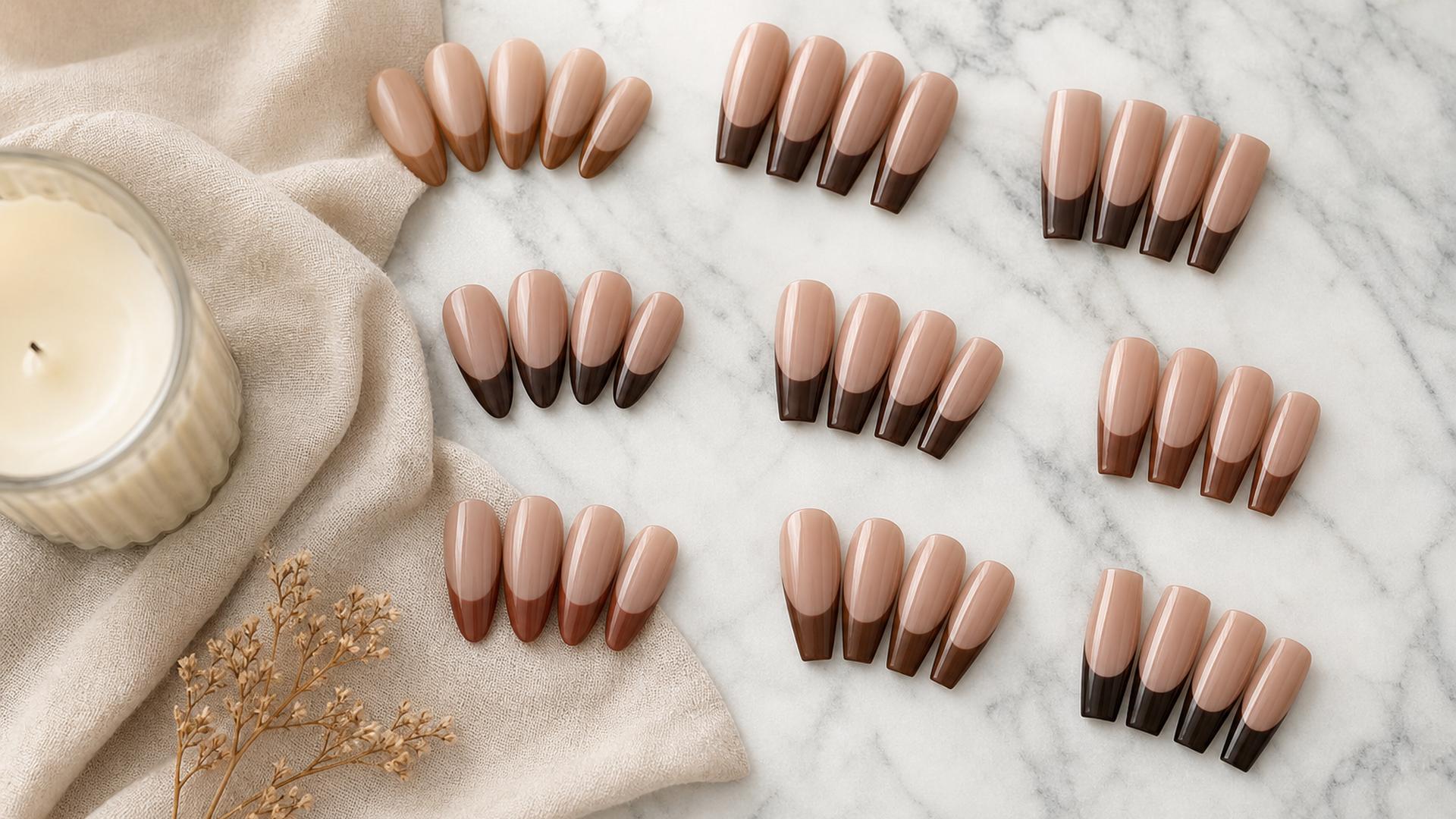 Brown French Tip Nails: 11 Earthy Looks That Replace Classic White hero image