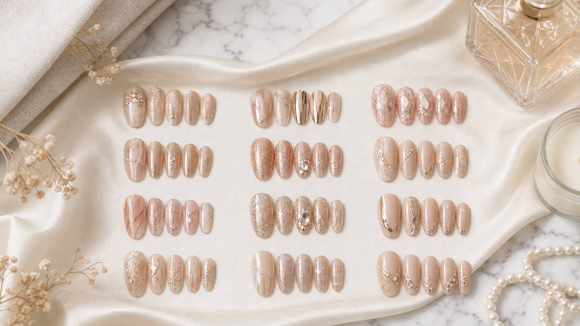 Champagne & Rose Gold Nails: 12 Luxe Looks for Weddings & Events hero image