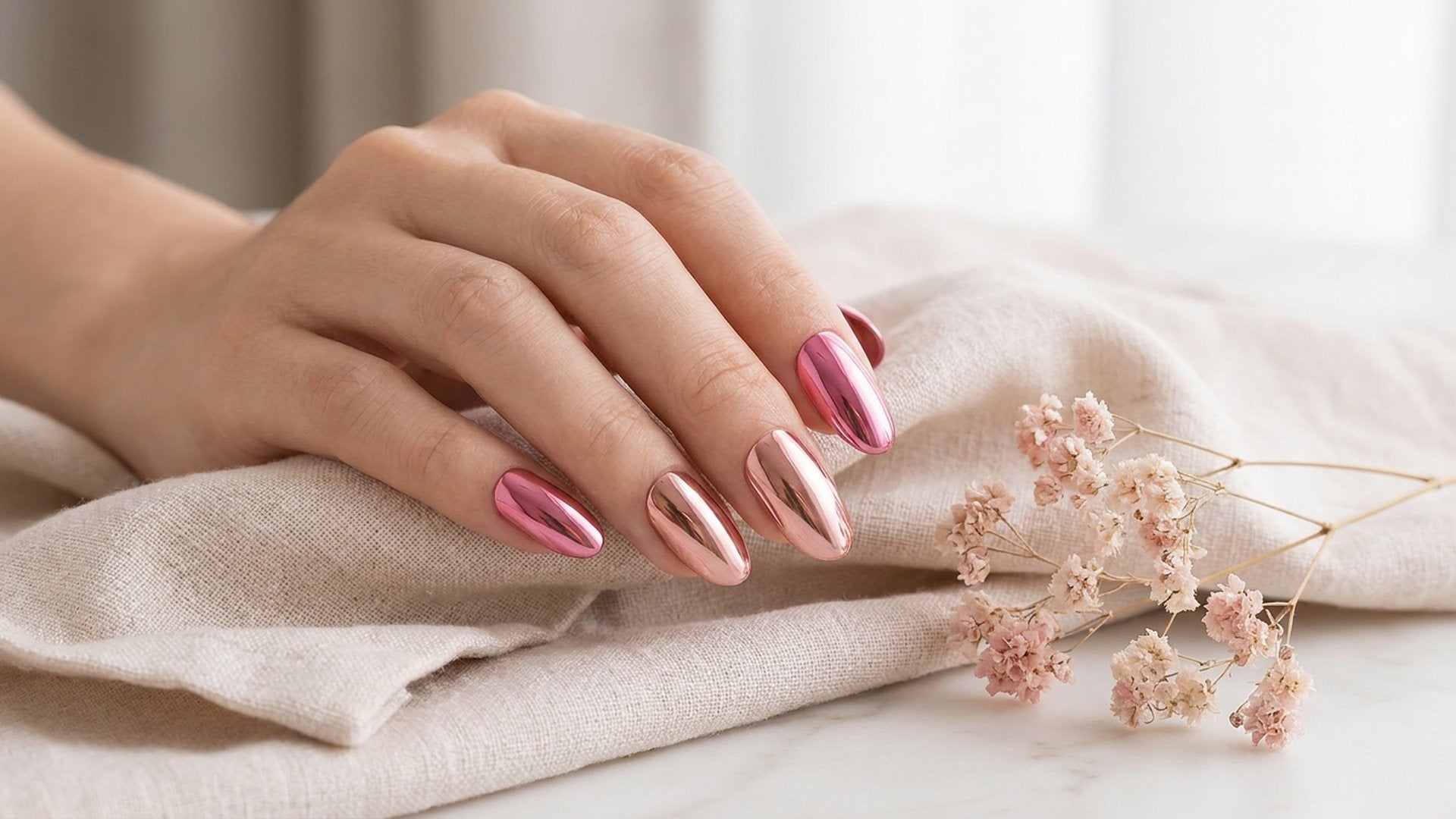 薄ピンク クロムネイル 12個 ピンククロームネイル：2026年を席巻する最新トレンド – SHANGMENG nails