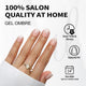 Gradient White Ombre Short Square Nails