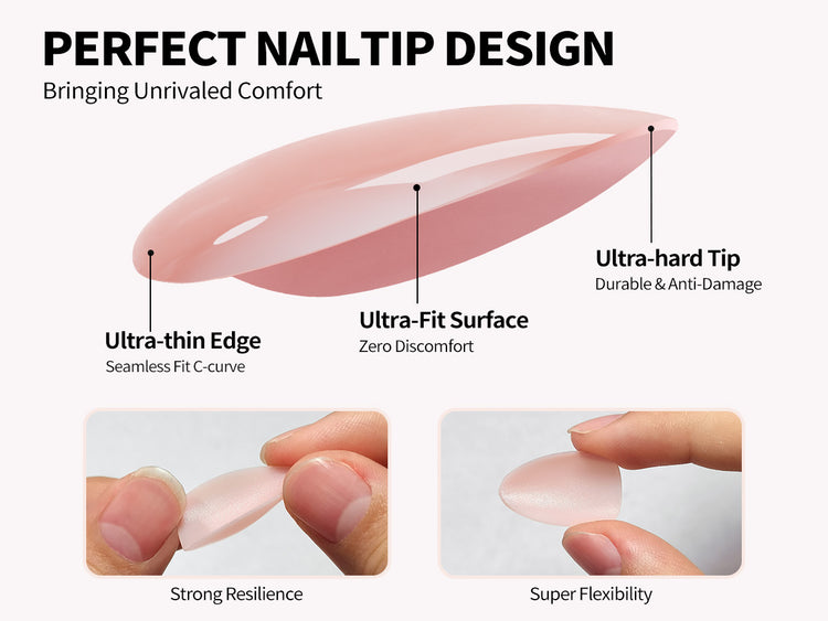 Ancora Red French Almond Nails detail image 2