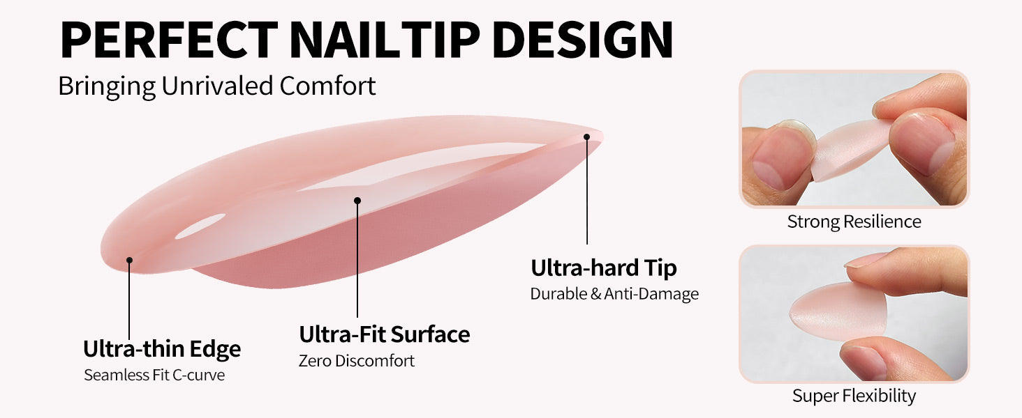 Ancora Red French Almond Nails detail image 2