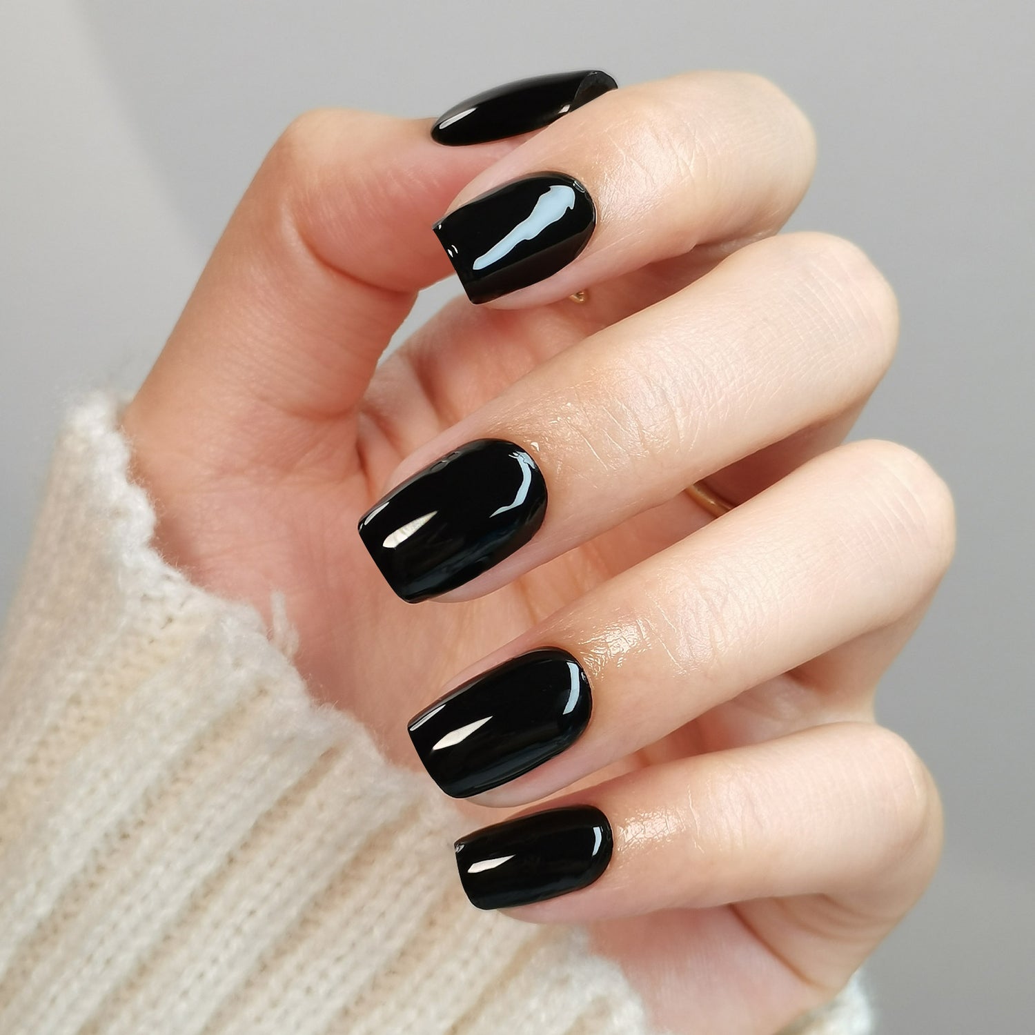 Classic Black Soft Gel Nails