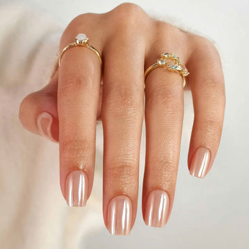 Foto do produto: unhas quadradas bege Glazed Donut Aurora | SHANGMENG®