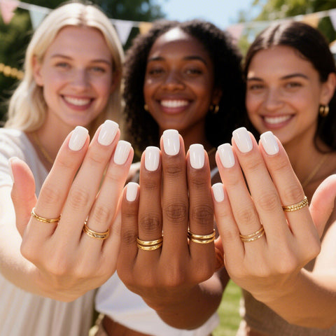Classic White Soft Gel Nails