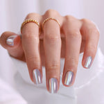 Moonlight Chrome White Cat Eye Nails salon quality value comparison | SHANGMENG®