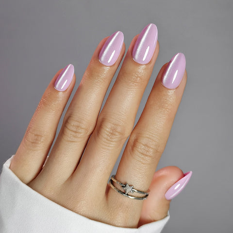 Cat Eye Pink Press on Nails Kit