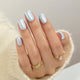 Glazed Chrome Aurora Light Blue Nails