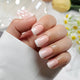 Gradient White Ombre Short Square Nails