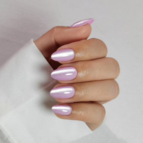 Cat Eye Pink Press on Nails Kit