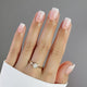 Gradient White Ombre Short Square Nails
