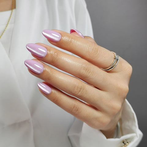 Cat Eye Pink Press on Nails Kit