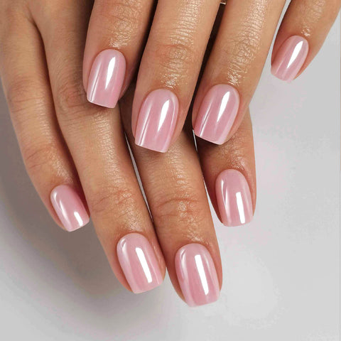 Glazed Light Pink Press On Nails
