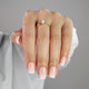 Gradient White Ombre Short Square Nails