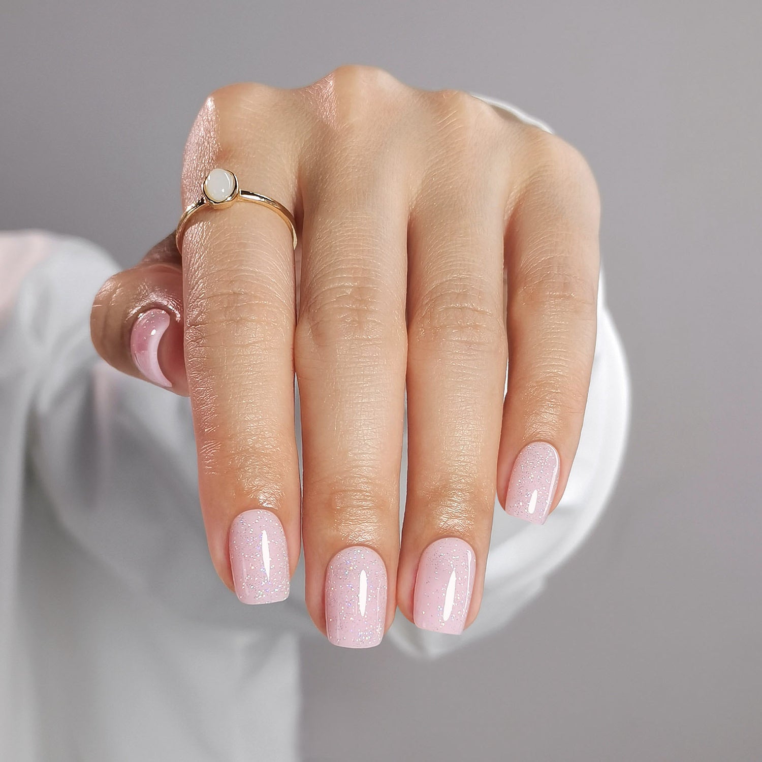 Glitter Shimmering Glam Pink Nails