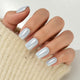 Glazed Chrome Aurora Light Blue Nails