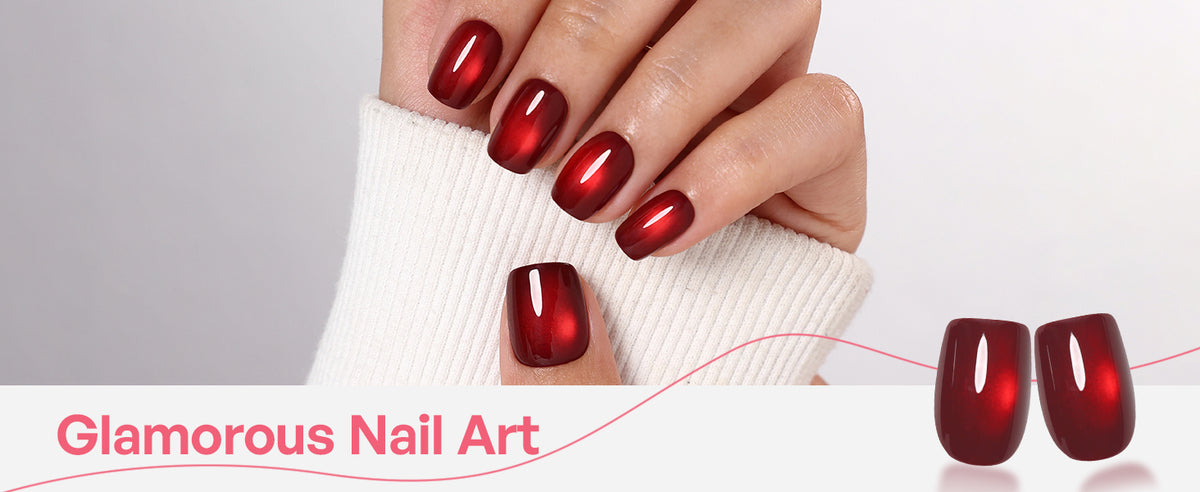 Ruby Halo Wine Cat Eye — Short Square detail image 5
