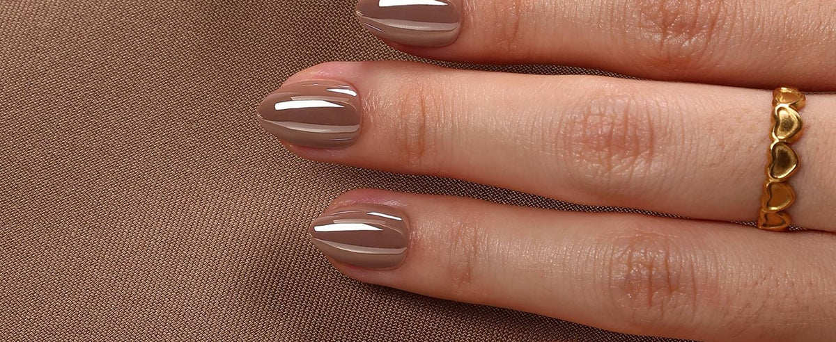 Mocha Mirage Chrome — Extra Short Almond detail image 2