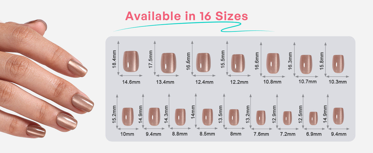 Champagne Halo Beige Cat Eye — Short Square detail image 5