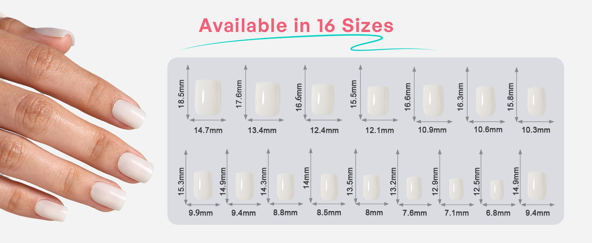 Cloud Veil Milky White Gloss — Short Square detail image 1