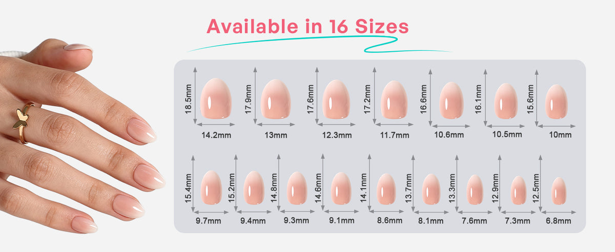 Rosewater Fade Pink Ombre — Extra Short Almond detail image 1
