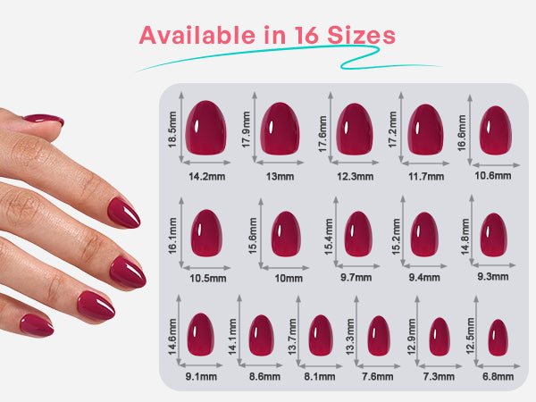 Plum Nocturne Burgundy — Extra Short Almond detail image 1