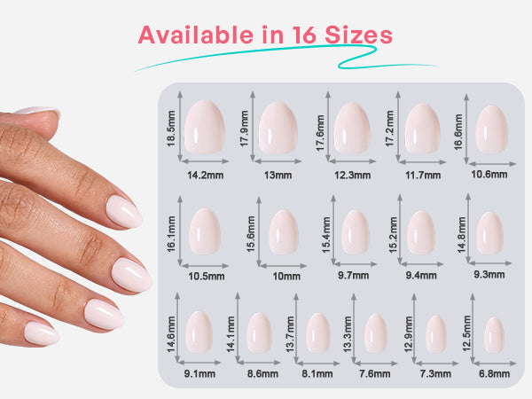 Milk Glass Milky White — Extra Short Almond detail image 1